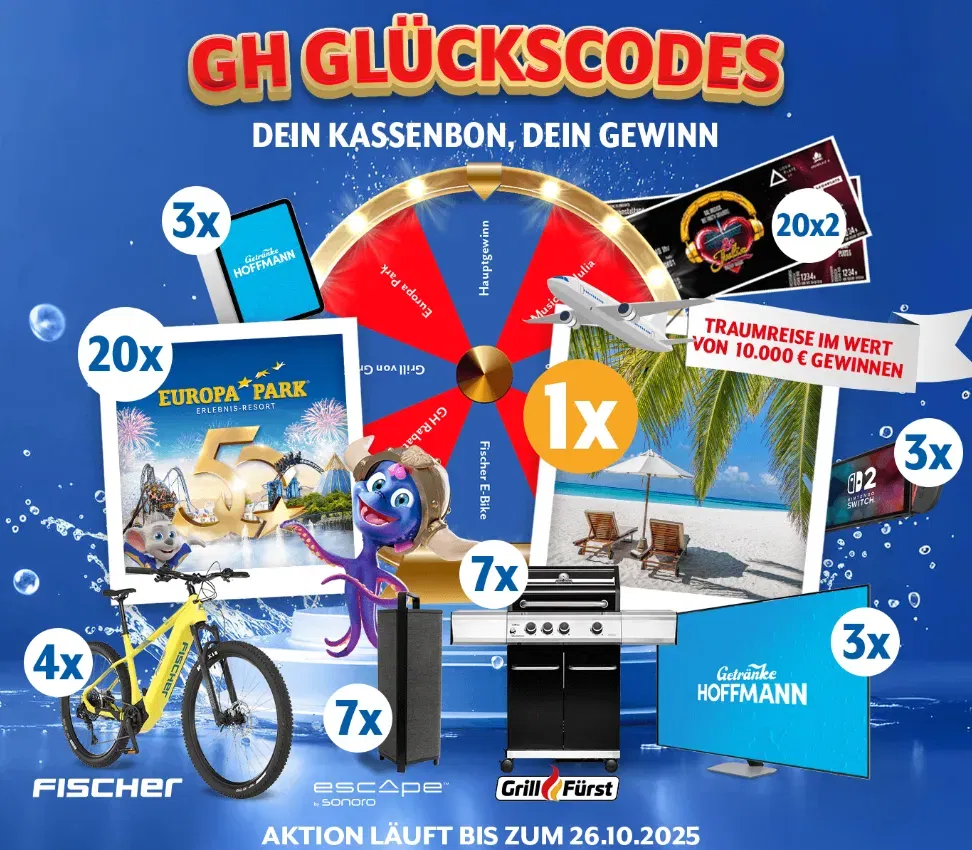 Getränke Hoffmann Gewinnspiel 2025: Mit Glückscode sofort gewinnen und die Chance auf 10.000 € Reisegutschein sichern