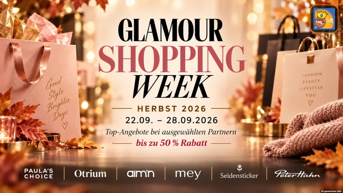 Glamour Shopping Week Herbst 2025 – Alle Shops und Gutscheine in der Übersicht (vom 22.09. – 28.09.2025)