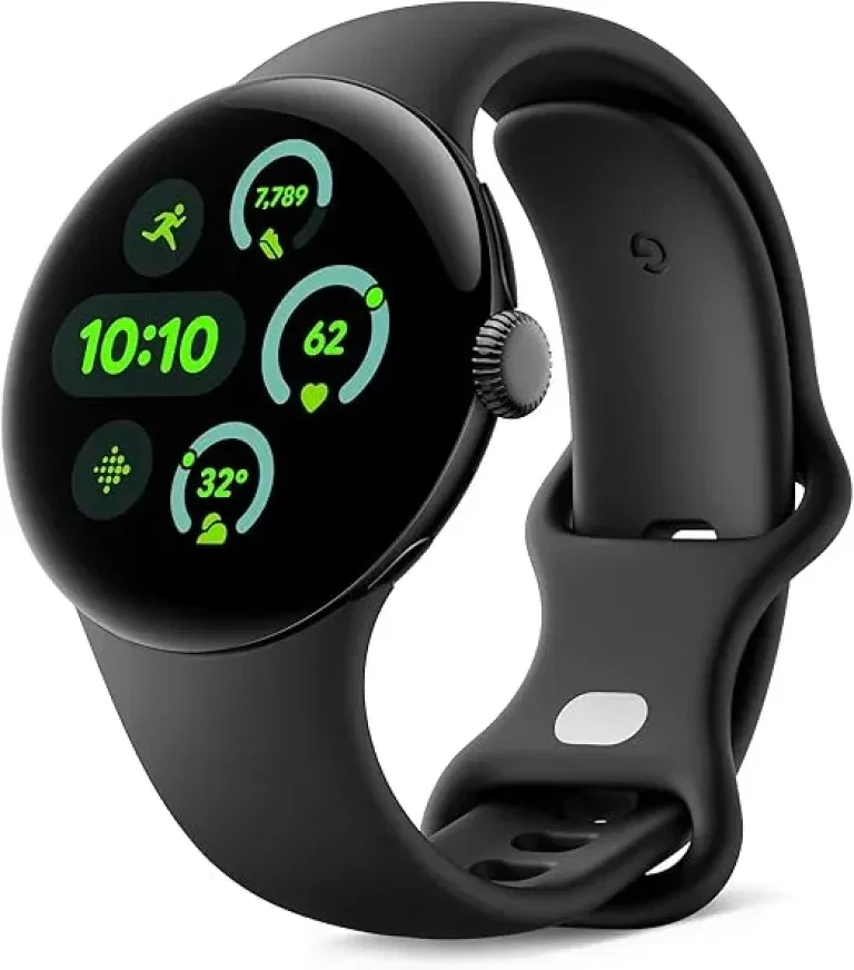 Google Pixel Watch 3 41 mm LTE in Obsidian mit schwarzem Sportarmband