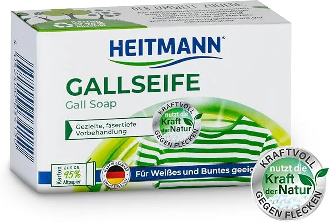Heitmann Gallseife (natürlicher Fleckenentferner 100g) ab 0,89 € inkl. Prime-Versand (statt 1,59 €)