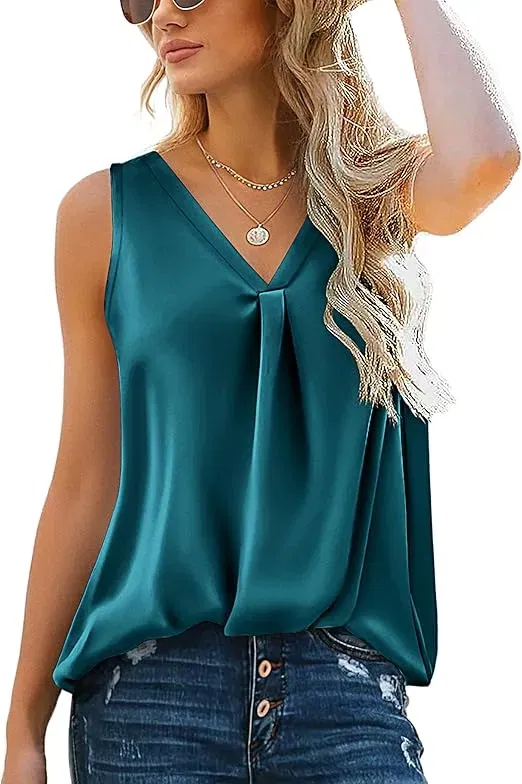 Hotouch Satin Damen Top (8 Farben, Gr. S bis XXL) für 8,99 € inkl. Prime-Versand