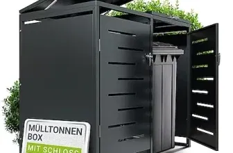 Juskys Mülltonnenbox Arel (2er – Metall Gartenbox für Mülltonnen Anthrazit) für 343,94 € inkl. Versand (statt 499,99 €)