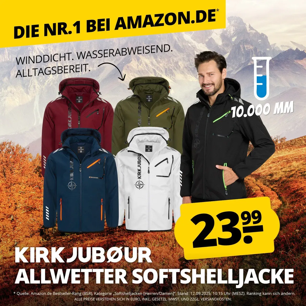 Kirkjubøur Alvik Herren SOFTSHELLjacke (13 Farben, Gr. XS bis 3XL) für 28,94 € inkl. Versand