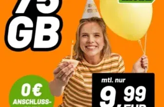 Klarmobil Vodafone 75GB 5G für 9,99€ mtl.