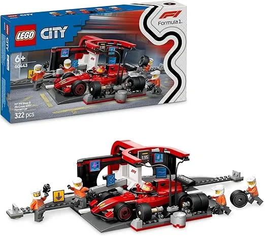 LEGO City – F1 Boxenstopp mit Boxencrew und Ferrari Flitzer (60443) für 14,99 € inkl. Prime-Versand