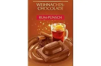 Lindt Weihnachts Chocolade Punsch Tafel 🍫🎄 Gefüllte Vollmilchschokolade mit feurigem Punsch (4 x 100 g) für 4,49 € inkl. Prime-Versand (statt 13,56 €)