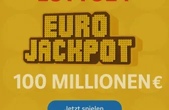 Lotto24 Neukunden: 2 Felder EuroJackpot für 1 € (statt 5,20 €) | aktuell 100 Mio. € im Jackpot