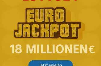Lotto24 Neukunden: 2 Felder EuroJackpot für 1 € (statt 5,20 €) | aktuell 18 Mio. € im Jackpot
