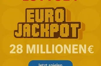 Lotto24 Neukunden: 2 Felder EuroJackpot für 1 € (statt 5,20 €) | aktuell 28 Mio. € im Jackpot