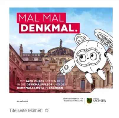 Gratis Malbuch „MAL MAL DENKMAL“ [Versand nur innerhalb des Freistaats Sachsen.]