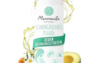 MAMMACITA Dehnungsstreifen entfernen Schwangerschaftsöl für Bauch Beine Brust. Veganes Öl gegen Dehnungsstreifen Schwangerschaft & Schwangerschaftsstreifen.(125ml) für 7,90 € inkl. Prime-Versand (statt 9,90 €)