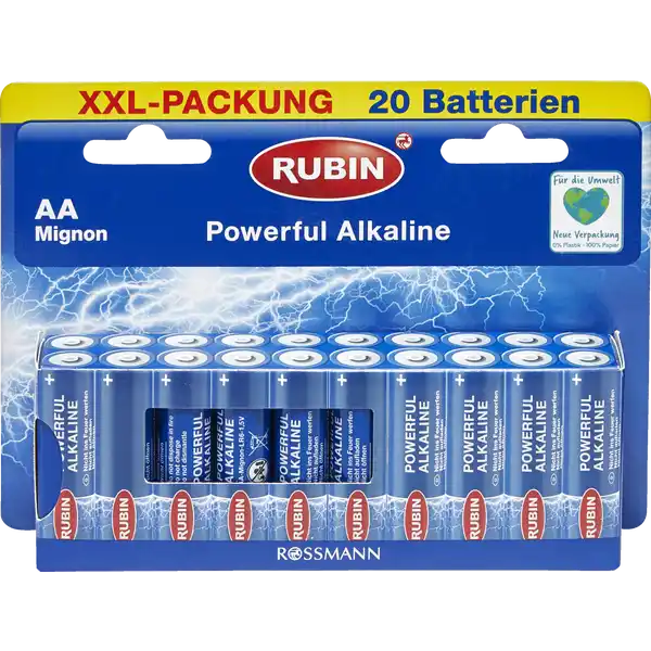 Rubin Powerful Alkaline Batterien Aa Mignon für 3,29 € inkl. Versand zur Filiale (statt 3,99 €)