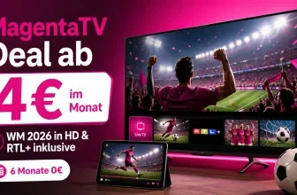 MagentaTV Deal: Fußball-WM 2026 in HD und RTL+ Premium für 4€ im Monat