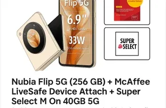 Schnäppchen, Deals und Rabattcodes des Tages - Nubia Flip 5G 256 GB mit McAfee LiveSafe