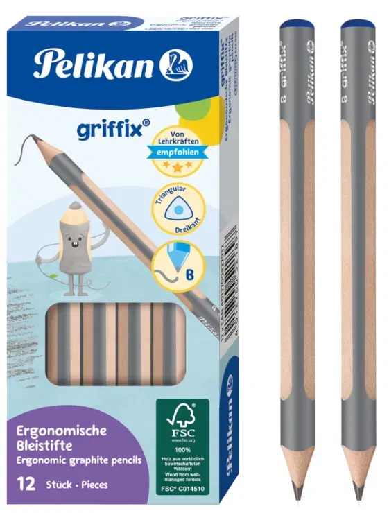 Pelikan griffix Dreikant-Bleistifte (Minen-Stärke B 12 Stück) für 6,27 € inkl. Prime-Versand (statt 14,94€)