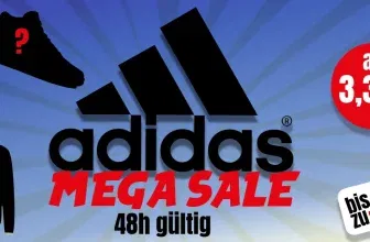 Picksport: Adidas Mega Sale mit Produkten ab 3,33 € + 5,5 % Newsletter-Rabatt