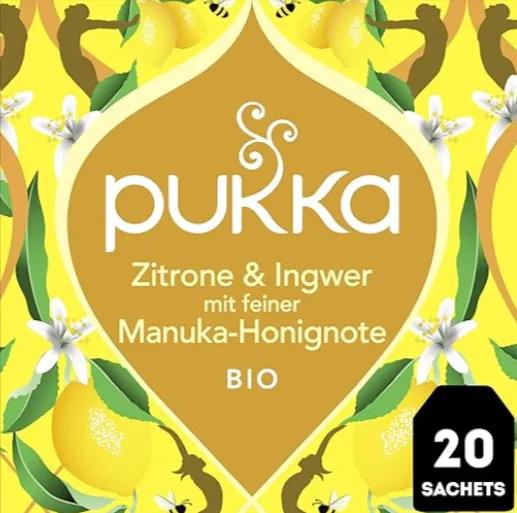 Pukka Bio Gewürzteemischung „Zitrone & Ingwer mit feiner Manuka-Honignote“ (20 Teebeutel) für 2,99 € inkl. Prime-Versand (statt 3,95 €)