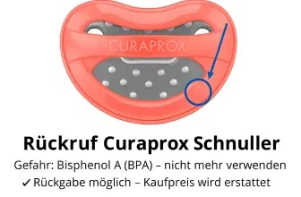 Schnäppchen, Deals und Rabattcodes des Tages - Curaprox Schnuller Rückruf