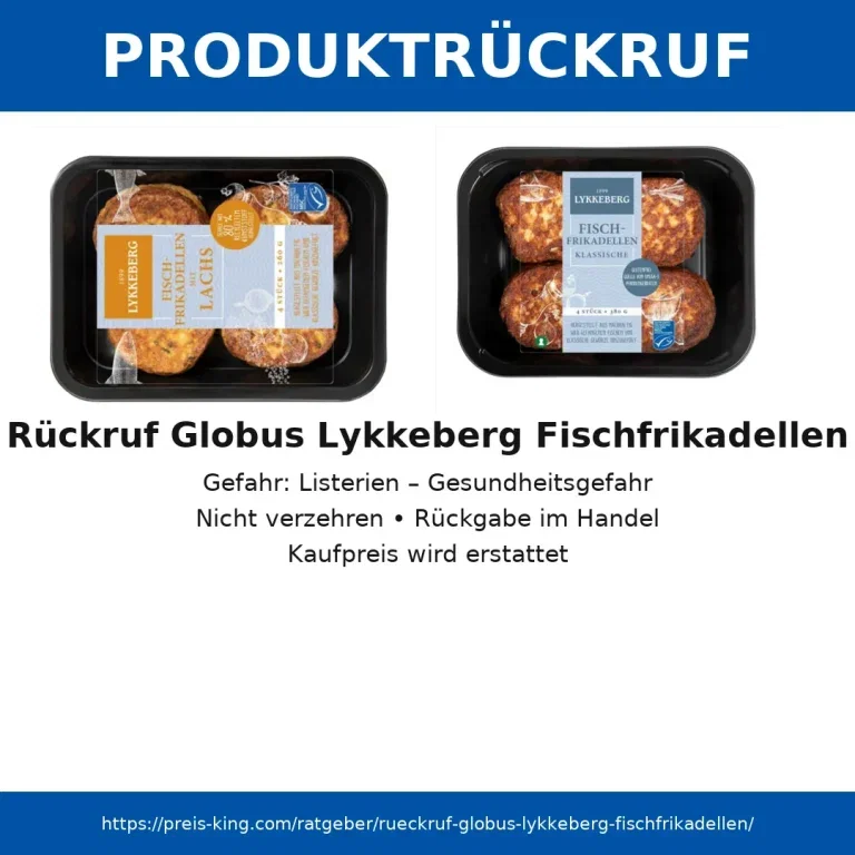 Rückruf Globus Lykkeberg Fischfrikadellen auf Listerien getestet