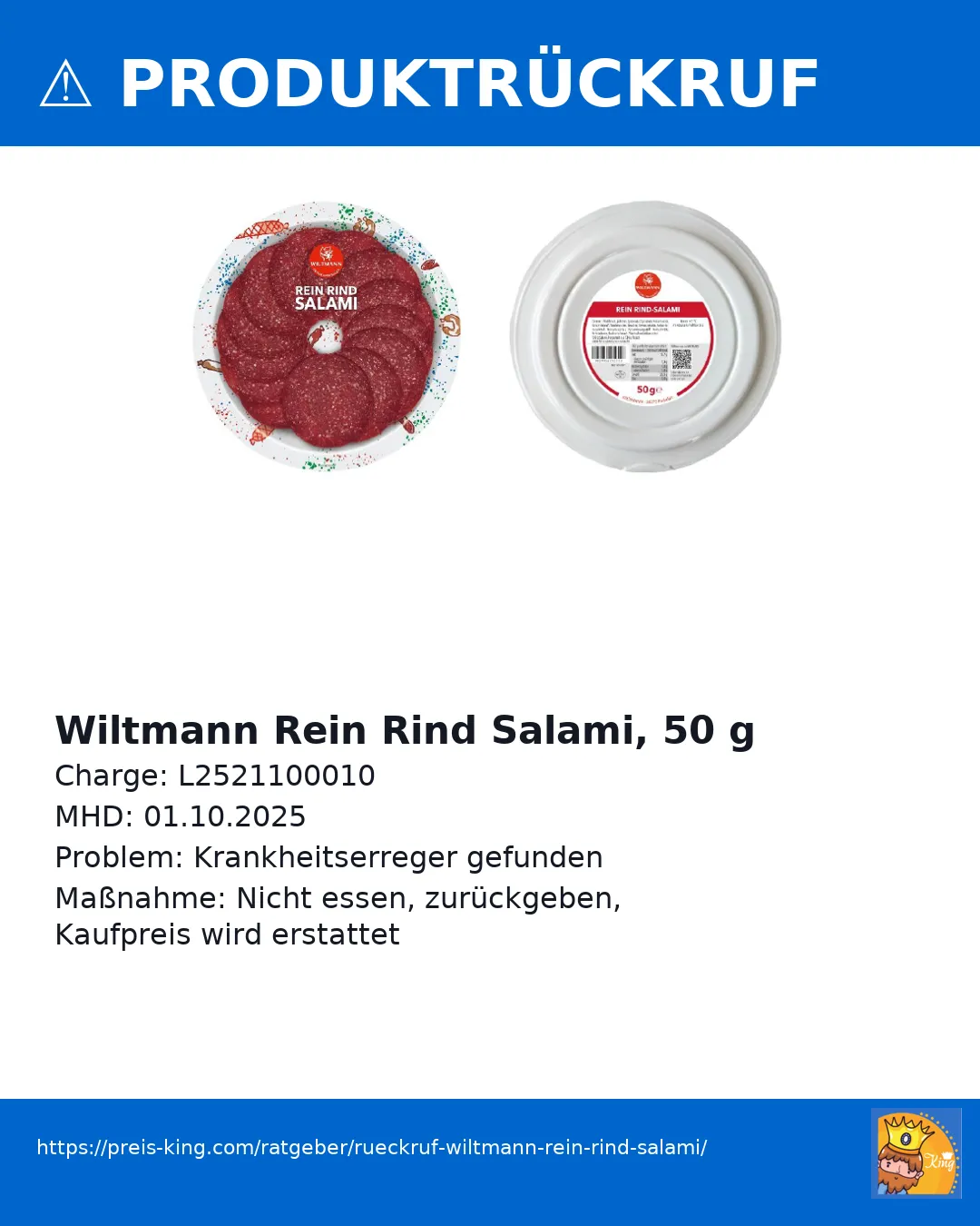 Rueckruf Wiltmann Rein Rind Salami Schnäppchen, Deals Und Rabattcodes Des Tages - Rückruf Wiltmann Rein Rind Salami