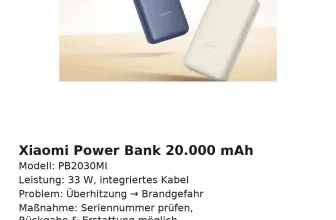 Schnäppchen, Deals und Rabattcodes des Tages - Xiaomi Power Bank PB2030MI