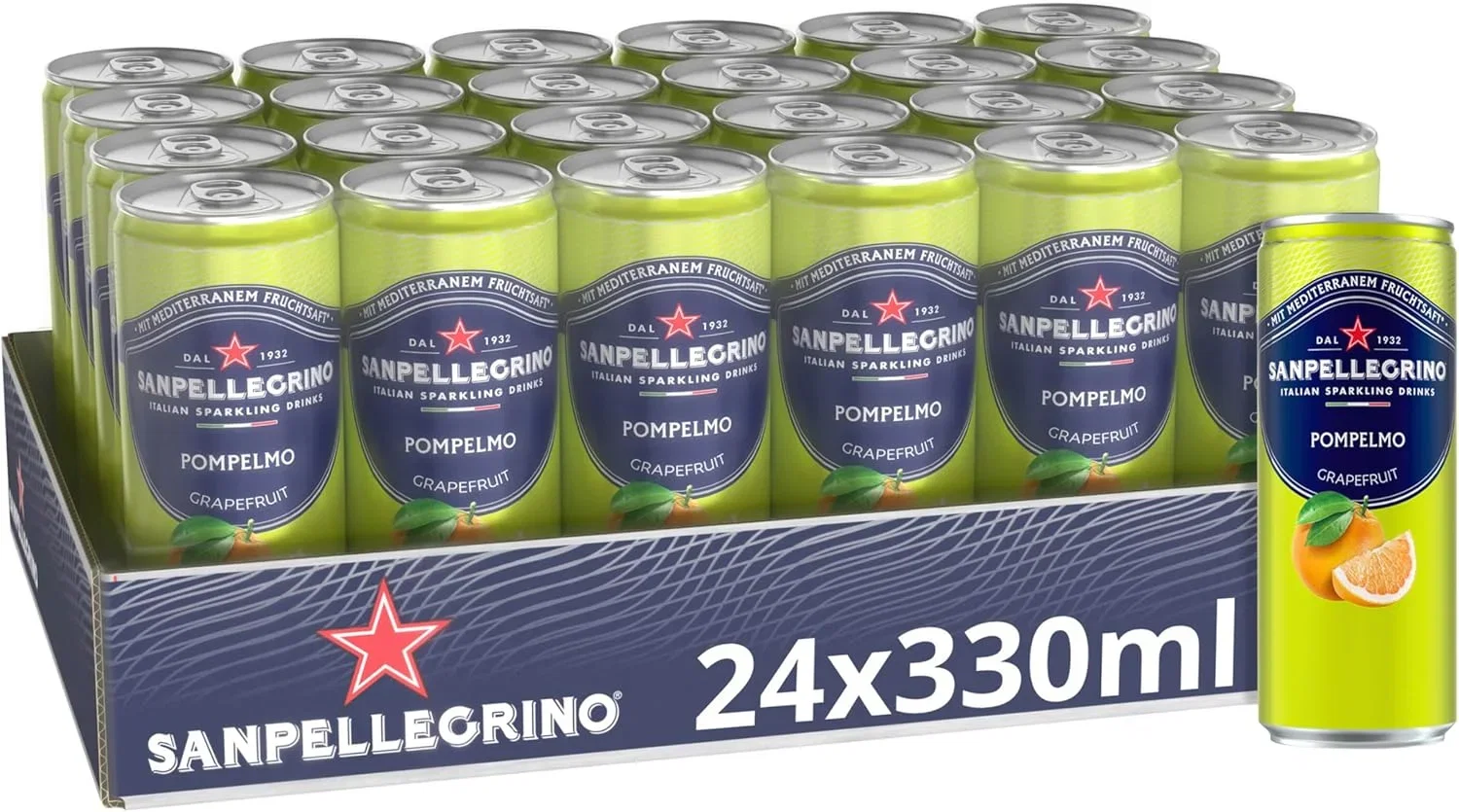 San Pellegrino Naturali Pompelmo Grapefruit-Limonade 24er Pack (24x330ml)