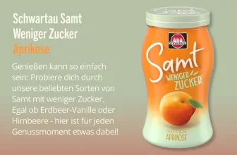 Schwartzau Samt Weniger Zucker Aprikose Aufstrichglas mit Produkttext