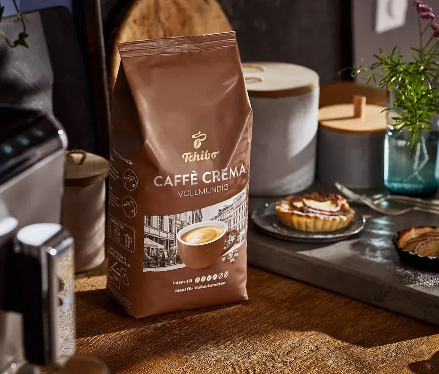 Tchibo Caffè Crema Vollmundig 2 kg Ganze Bohne für 28,78 € inkl. Versand