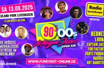 Freikarten für die ultimative 90s & 00s MegaShow am 13.09. in Leverkusen