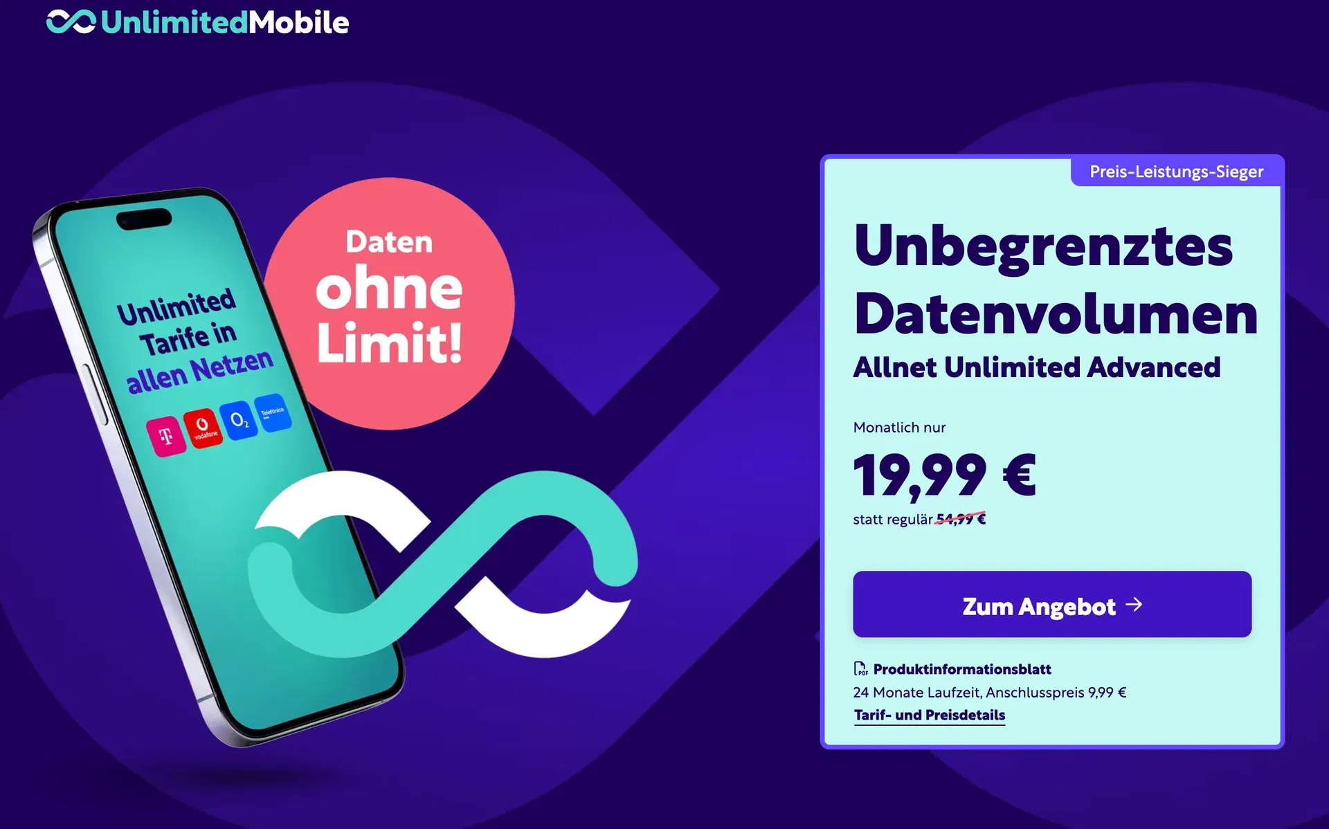 Neue freenet Unlimited Mobile: Tarife mit unbegrenztem Datenvolumen im Überblick (in allen drei großen Netzen – Telekom, Vodafone und O₂)