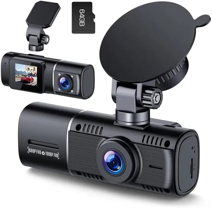 Volam RM 1080p Dashcam mit Innenkamera (inkl. 64GB SD-Karte) für 53,99 € inkl. Prime-Versand