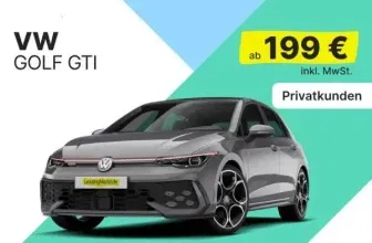 Volkswagen Golf GTI 2.0 TSI mit 265 PS für 199,00 € / Monat + 1.490,00 € einmalig – LF 0,43 (Privatkunden)