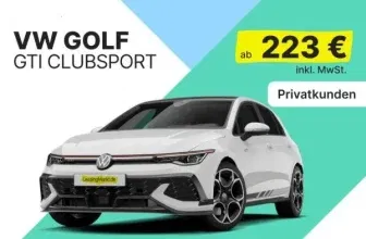 Volkswagen Golf GTI Clubsport 2.0 TSI mit 300 PS für 223,00 € / Monat + 1.390,00 € einmalig – LF 0,45 (Privat- und Gewerbekunden)