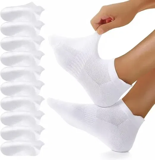 YouShow 10 Paar Sneaker Socken Herren DamenKurz Sportsocken Laufsocken (Gr. 35-38 bis 47-50  Atmungsaktive Baumwolle Socken) für 10,99 € inkl. Prime-Versand (statt 14,99 €)