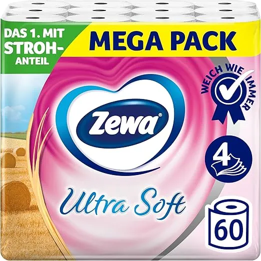 ZEWA Ultra Soft Toilettenpapier (60stück) für 28,35 € inkl. Prime-Versand (statt 46,00 €)