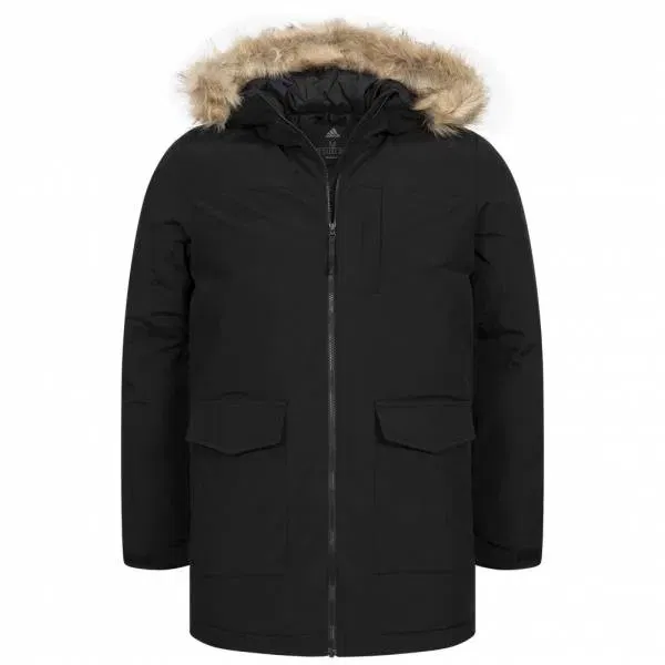 adidas Hooded Fur Parka Herren Pelz Winterjacke IK0553 (Gr. S bis 3XL) ab 74,99 € inkl. Versand (statt 96,94 €)