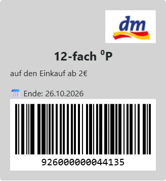 Schnäppchen, Deals und Rabattcodes des Tages - dm-12-EAN_-926000000044135