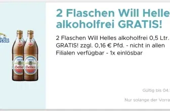 Gratis 2 Flaschen. Will-Bräu 0,5 l, alkoholfrei [Logo-Getränkemarkt]