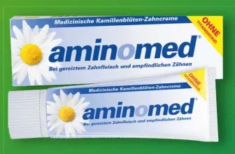 Gratisprobe: Aminomed Kamillenblüten-Zahncreme ohne Titandioxid in mea® Apotheken