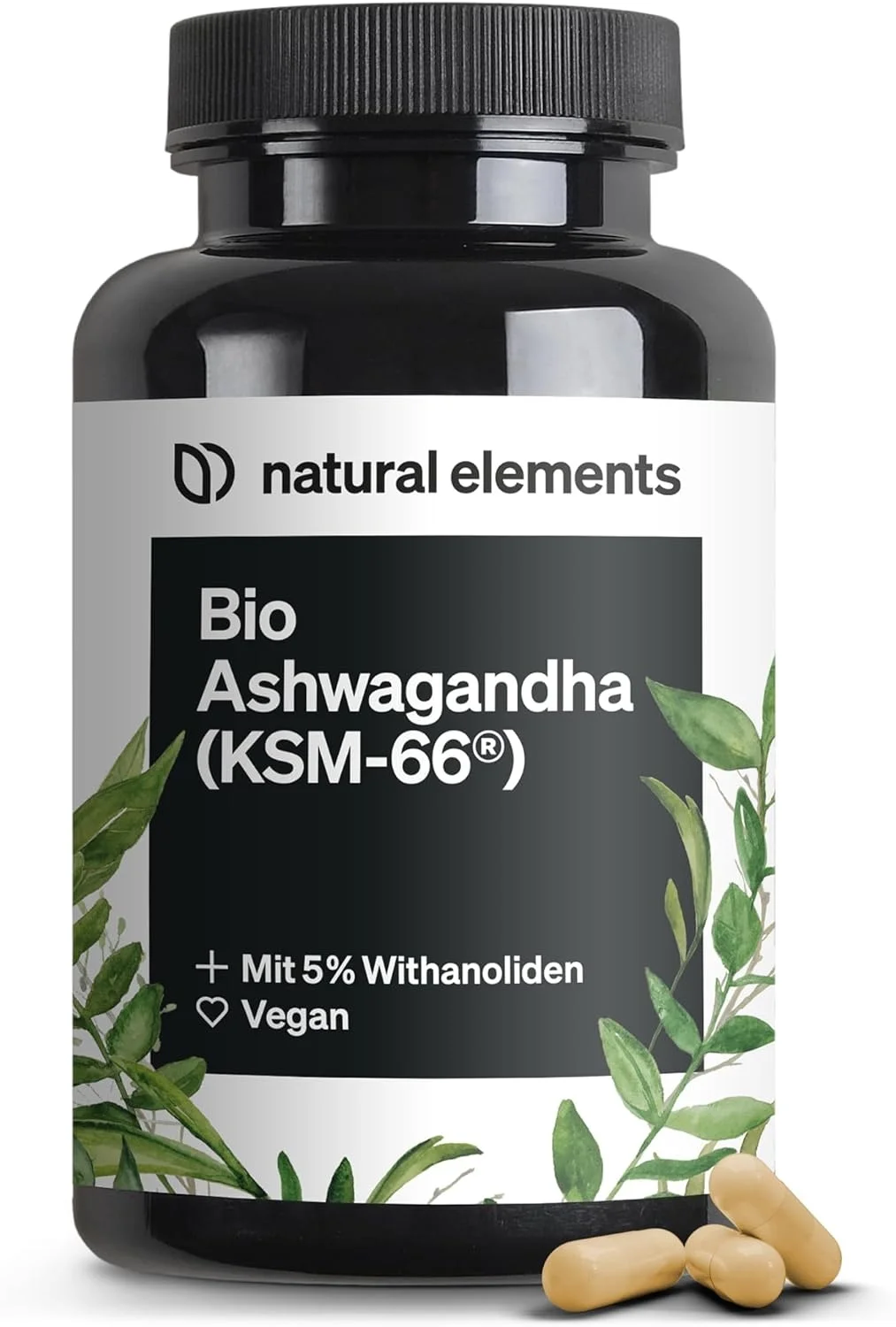 natural elements Bio-Ashwagandha KSM-66 (180 Kapseln)