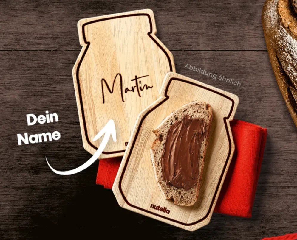 Kostenloses Nutella Frühstücksbrettchen beim Kauf von 2 Gläsern