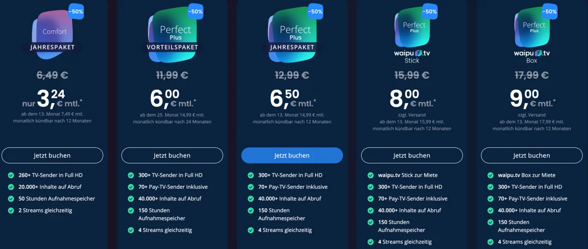 waipu.tv Geburtstagsaktion 2026 mit TV- und Streaming-Angeboten