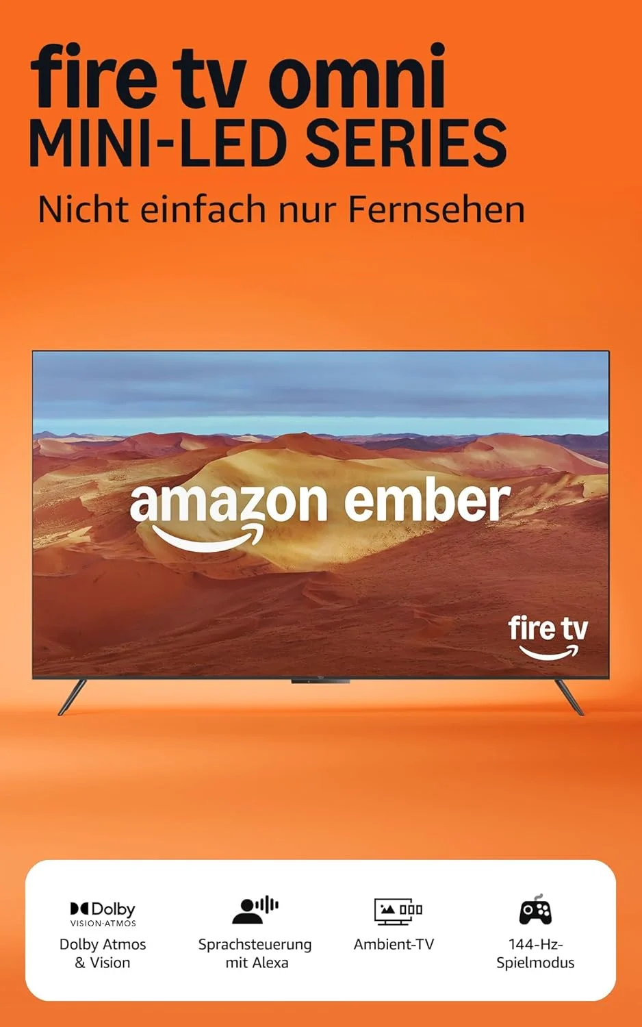 Amazon Fire TV Omni-Mini-LED-Serie QLED-Smart-TV mit 75 Zoll (190 cm)