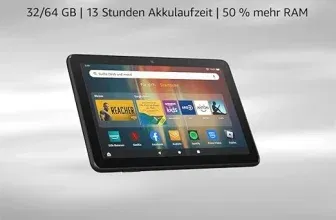 Amazon Fire HD 8-Tablet (Neueste Generation) 8-Zoll-HD-Bildschirm 3 GB RAM 32 GB für 49,99 € inkl. Prime-Versand (statt 90,00 €)