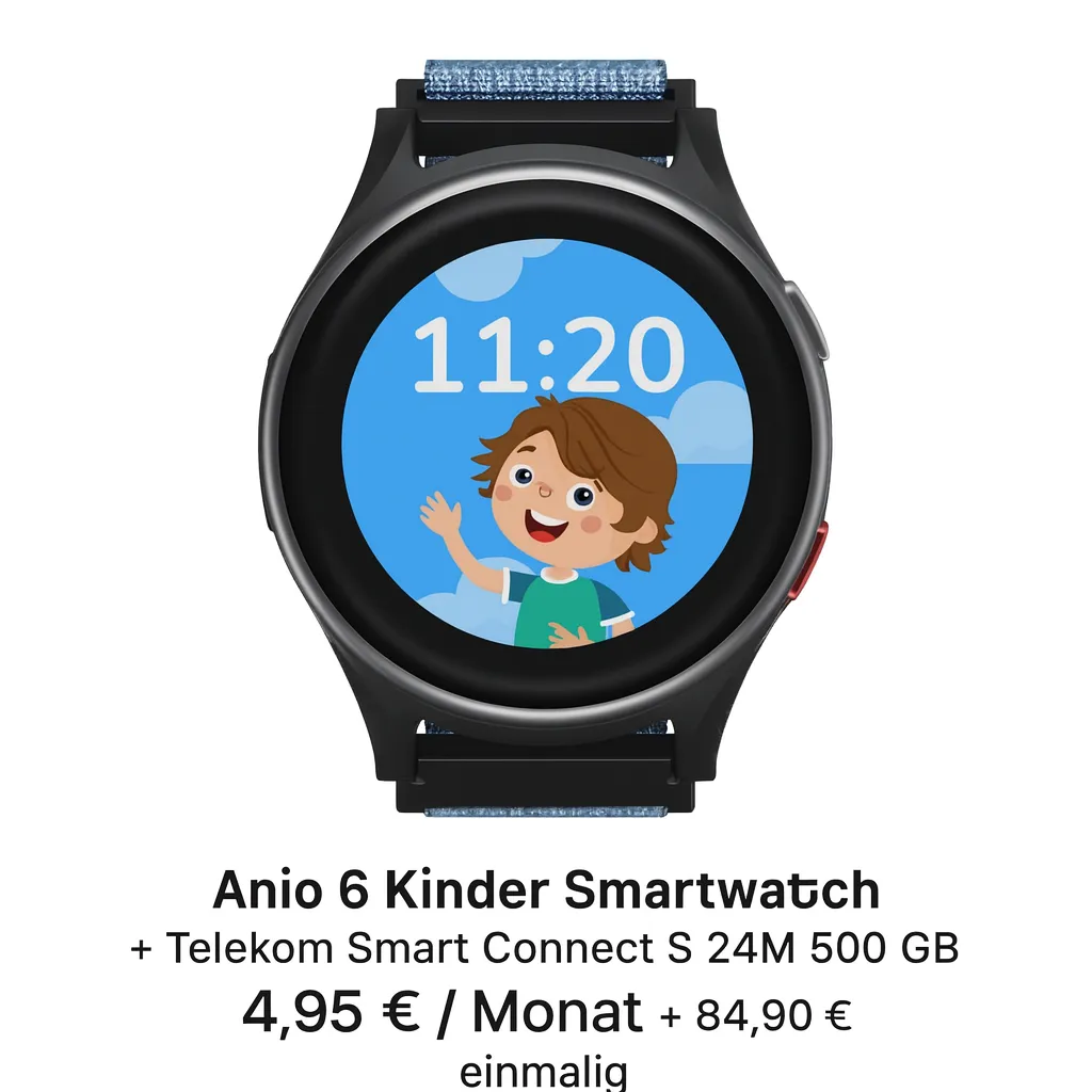 Anio 6 Kinder Smartwatch Telekom Smart Connect S 24M 500 GB Schnäppchen, Deals Und Rabattcodes Des Tages: Anio 6 Kinder-Smartwatch Telekom Smart Connect S 24M 500 Gb