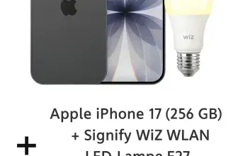 Schnäppchen, Deals und Rabattcodes des Tages: Apple iPhone 17, 256 GB, Signify WiZ WLAN LED Lampe E27, congstar Allnet Flat M 100 GB 5G