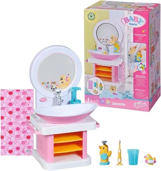 BABY born Waschtisch – Interaktiver Puppenwaschtisch mit Licht- & Soundfunktion für 24,59 € inkl. Prime-Versand