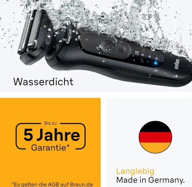 Braun Series 5 Elektrorasierer Herren 52-N1000si mit 50 Min. Akkulaufzeit für 69,99 € inkl. Versand
