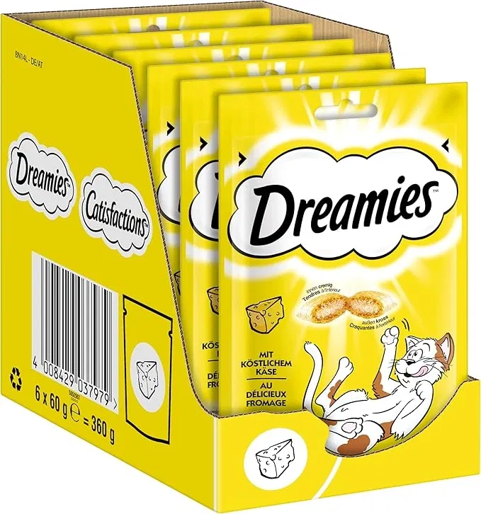 Dreamies Katzensnacks mit Käsegeschmack 6er Pack (6x60g) ab 6,40 € inkl. Prime-Versand