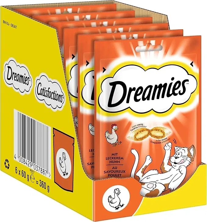 Dreamies Klassiker Katzensnacks mit Huhn 6er Pack (6x60g) ab 6,51 € inkl. Prime-Versand